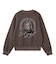 PIGMENT DYED FACE PATCH AND LOGO CREWNECK SWEATSHIRT