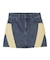 CONTRAST PANELED DENIM MINI SKIRT