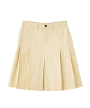 PLEATED DENIM SKIRT