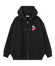 MELTY CHERRY WIDE ZIP UP HOODIE