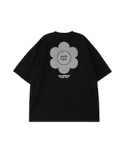CUT OUT LOGO GINGHAM FLOWER WIDE S/S TEE