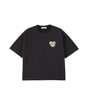 MELTY GLITTER HEART WIDE S/S TEE