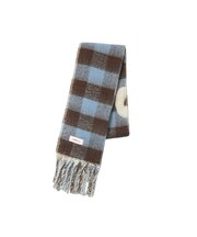 GINGHAM CHECK LOGO STOLE