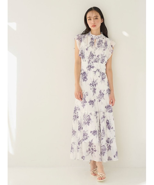 【販路限定サイズあり】Sustainableプリーツプリントワンピース