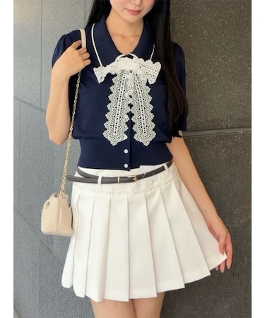 ベルトセットプリーツミニスカショーパン