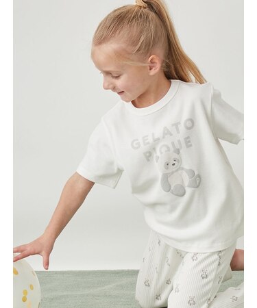 【KIDS】ぬいぐるみワンポイントTシャツ