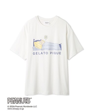 【PEANUTS】【HOMME】【接触冷感】ワンポイントTシャツ