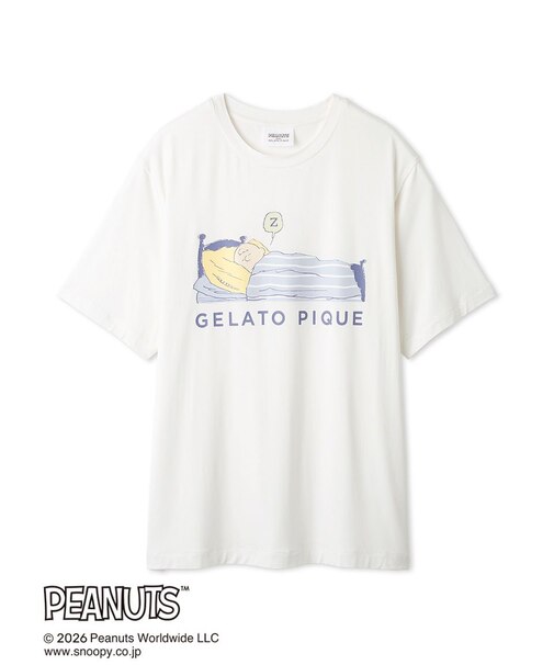 【PEANUTS】【HOMME】【接触冷感】ワンポイントTシャツ