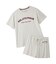 カジュアルレーヨンロゴTシャツ&ショートパンツセット