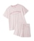 カジュアルレーヨンロゴTシャツ&ショートパンツセット
