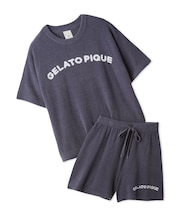 スムーズィーliteカジュアルロゴジャガードプルオーバー&ショートパンツセット