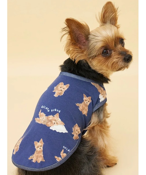 【CAT&DOG】ヨークシャーテリア柄カットソープルオーバー