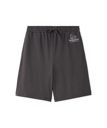 【HOMME】モーニングドッグプリントハーフパンツ