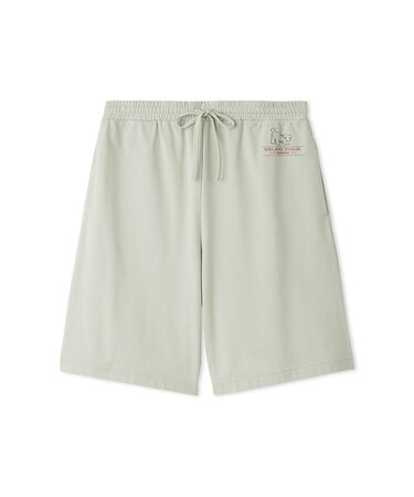 【HOMME】モーニングドッグプリントハーフパンツ