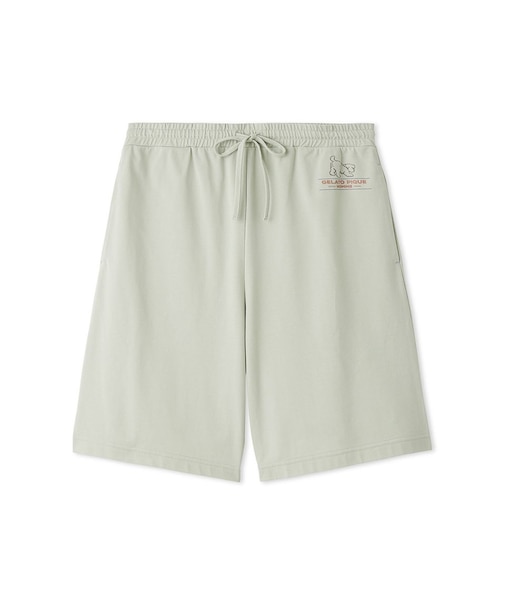 【HOMME】モーニングドッグプリントハーフパンツ