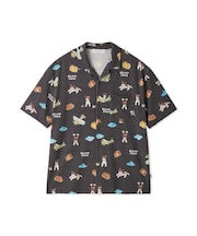 【ヒラノトシユキ】【HOMME】PLANEDOG柄プリントシャツ