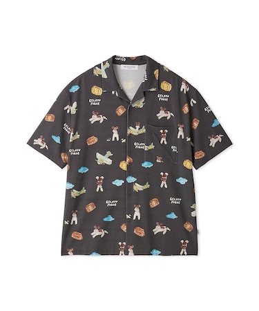 【ヒラノトシユキ】【HOMME】PLANEDOG柄プリントシャツ