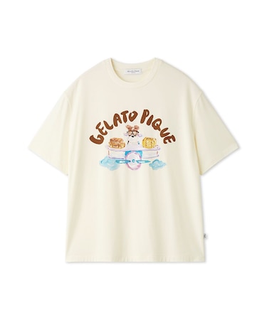 【ヒラノトシユキ】【HOMME】PLANEDOGワンポイントプリントTシャツ