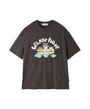 【ヒラノトシユキ】【HOMME】PLANEDOGワンポイントプリントTシャツ