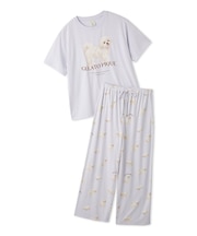 【ONLINE限定】【UVカット】お散歩ドッグワンポイントTシャツ&ロングパンツセット