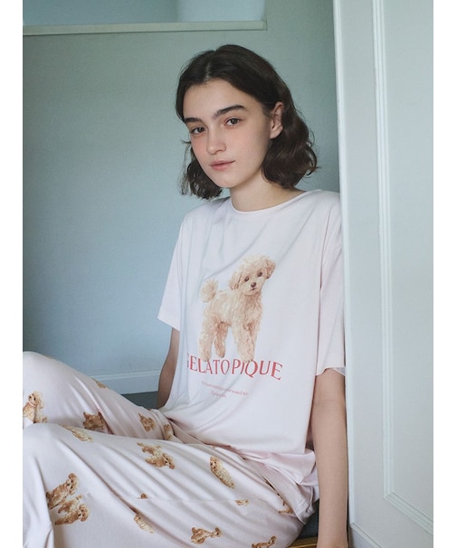 【UVカット】お散歩ドッグワンポイントTシャツ