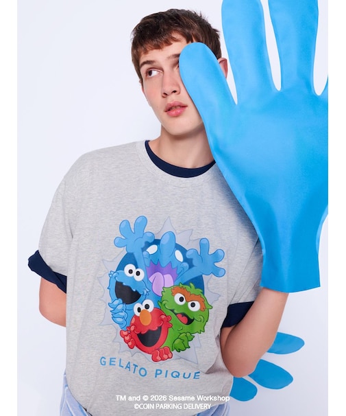 【SESAMESTREET×CPDHOOME meets GELATOPIQUE】コットンワンポイントプリントTシャツ
