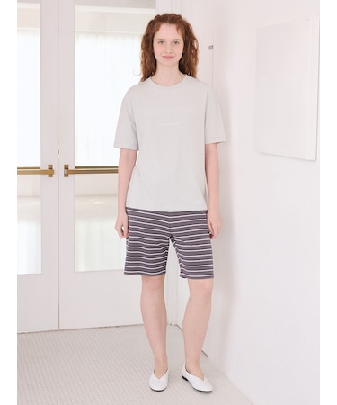 【UNISEX】リップルボーダーハーフパンツ