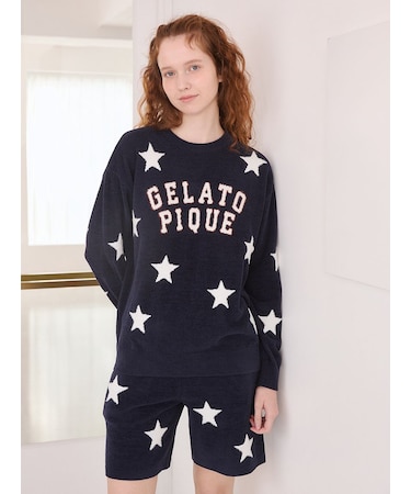 【UNISEX】エアリーモコカレッジスタージャガードプルオーバー
