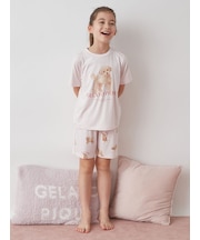 【JUNIOR】【UVカット】お散歩ドッグワンポイントTシャツ&ショートパンツセット