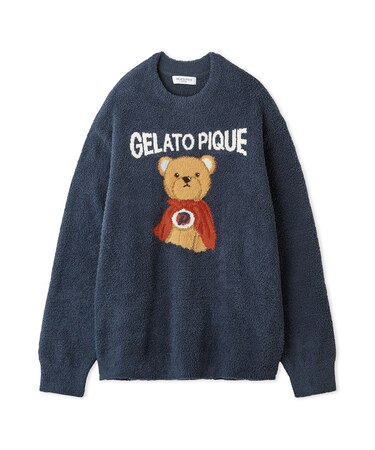 【HOMME】ベビモコヒーローベアジャガードプルオーバー