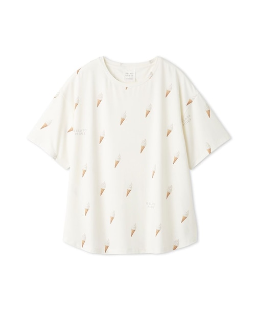 ソフトクリーム柄Tシャツ