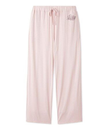 【UVカット】フレンチレーヨンロゴロングパンツ