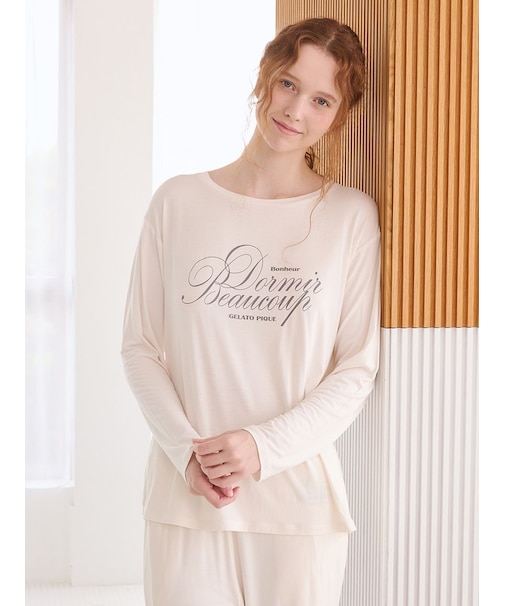 【UVカット】フレンチレーヨンロゴTシャツ