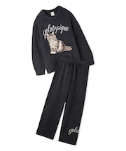 【ONLINE限定】ベビモコキャットジャガードプルオーバー&ロングパンツセット