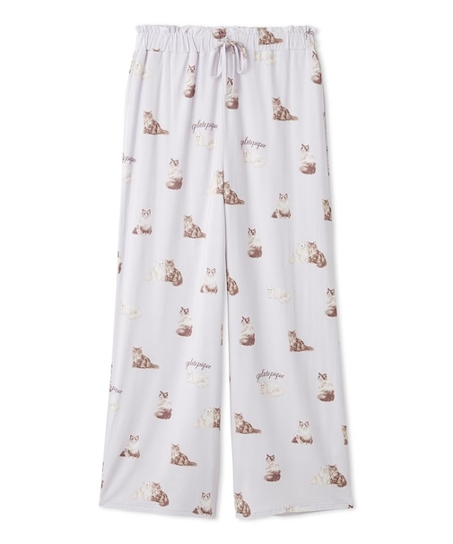 キャット柄ロングパンツ