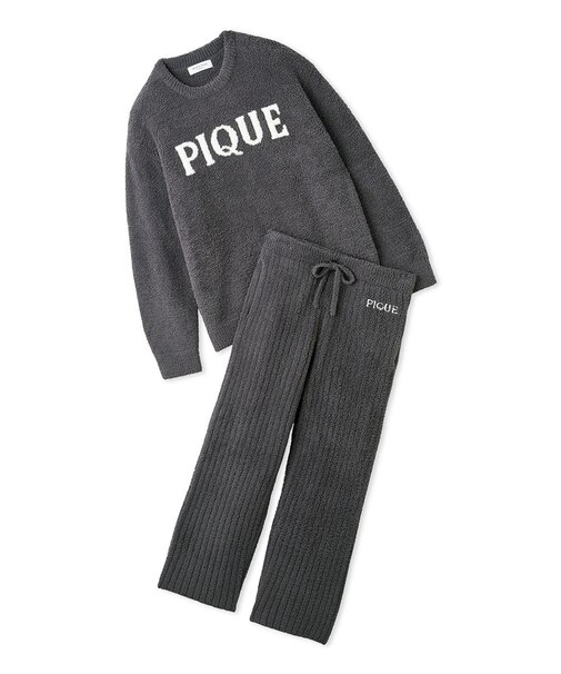 【HOMME】パウダーロゴジャガードプルオーバー&リブロングパンツセット