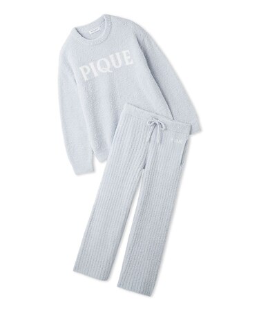 【HOMME】パウダーロゴジャガードプルオーバー&リブロングパンツセット