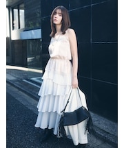 アシメフリルティアードスカート