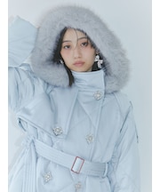 【限定カラー】[L.B CANDY STOCK] 2wayビジューキルティングコート