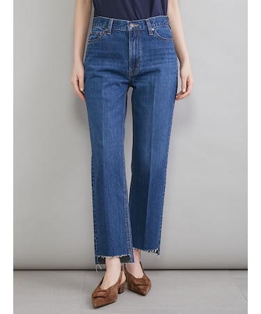 【MILA PANTS】裾段差テーパードデニムパンツ