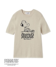 【PEANUTS RECORDS】スヌーピージャガードリブニット