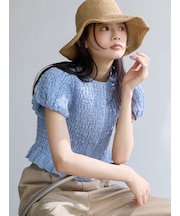 【WEB限定カラー】シャーリングブラウス