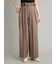 【MILA PANTS】【UVカット】クールタッチ後ろゴム２タックワイドパンツ
