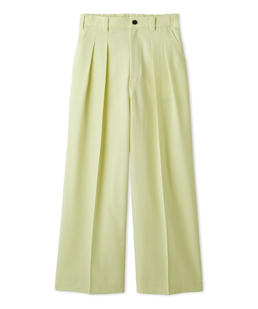 【MILA PANTS】【UVカット】クールタッチ後ろゴム2タックワイドパンツ
