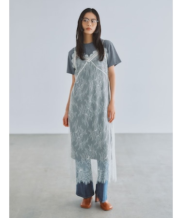 Tシャツセットレースキャミワンピース