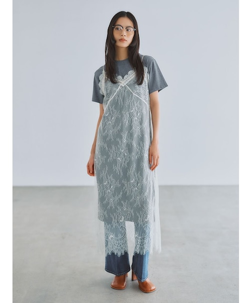 Tシャツセットレースキャミワンピース