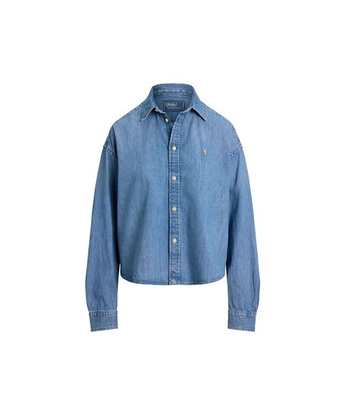 【POLO RALPH LAUREN】CROPPED BOXY DENIM SHIRT