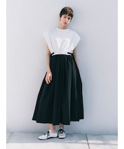 【ONLINE限定カラーあり】フレンチスリーブドッキングワンピース