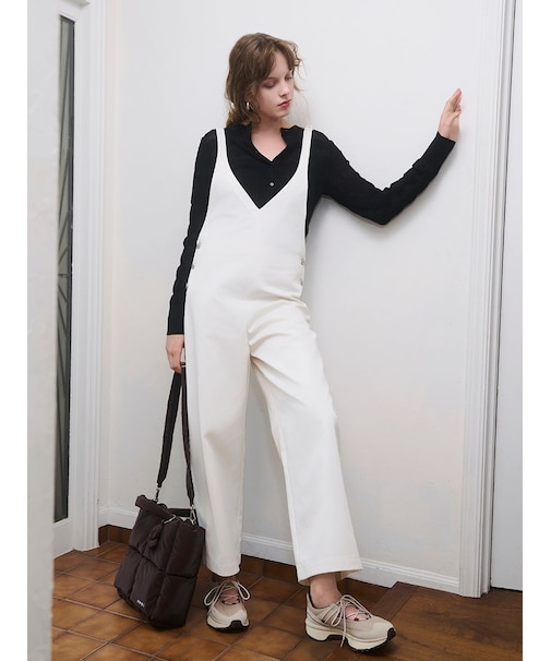 【Dickies(R)×emmi】ワイドサロペット