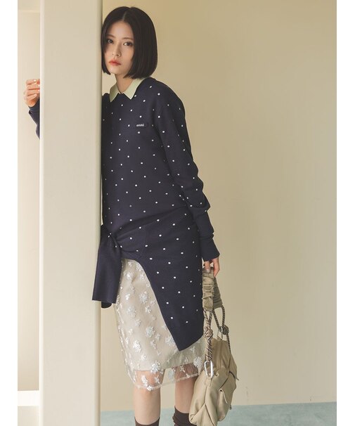 【ONLINE限定カラーあり】emmiロゴクルーネックプルオーバー
